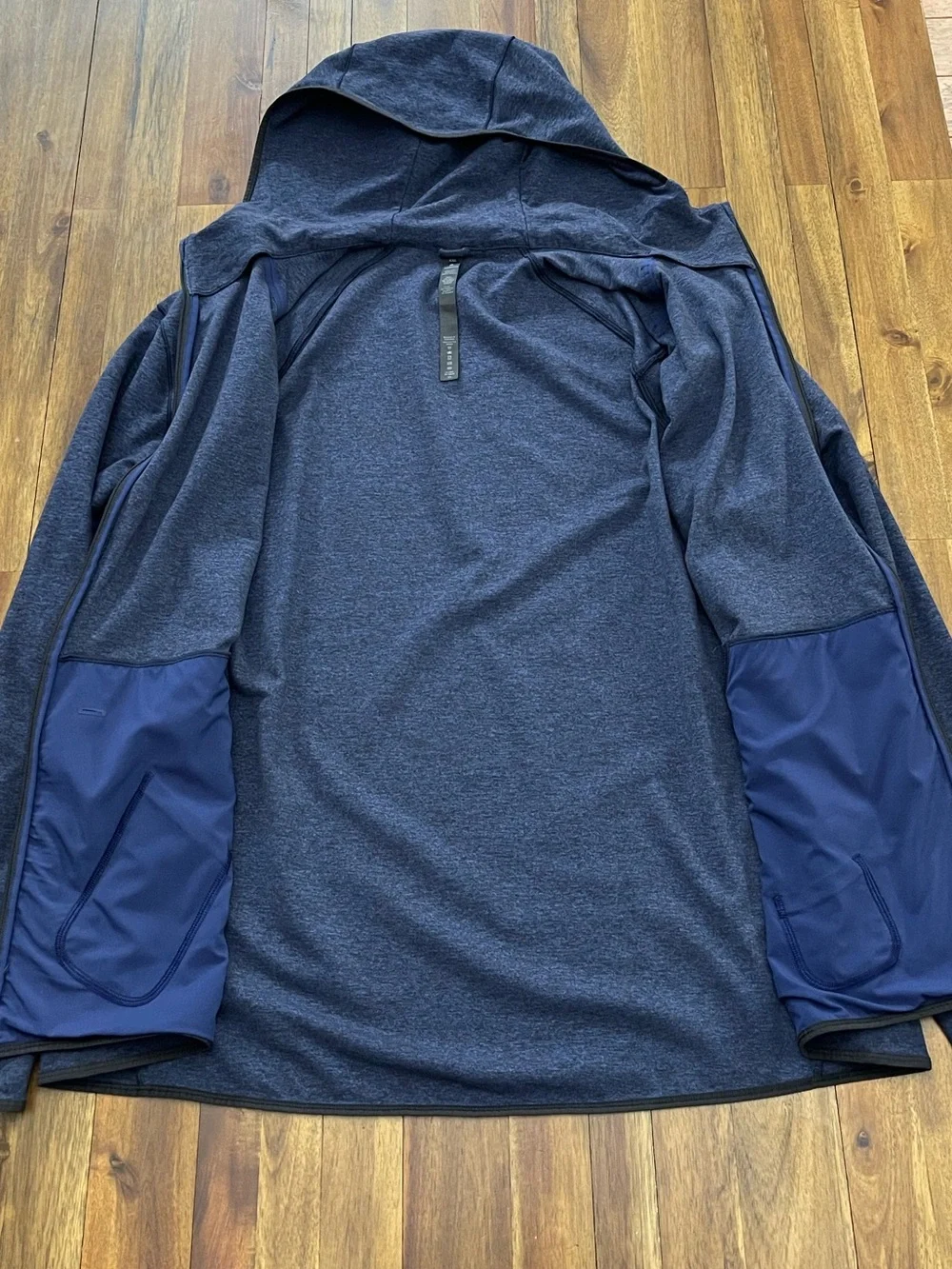 Lululemon Men's Navy Full-Zip Hooded Sweatshirt Size XXL